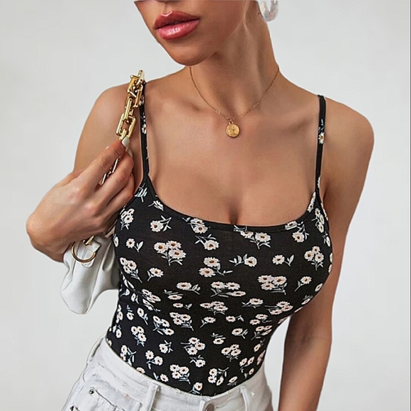 FLORAL CAMI BODYSUIT - Picture 4 of 6